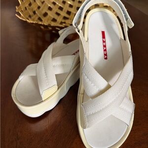 Prada Women's Cream Sandals